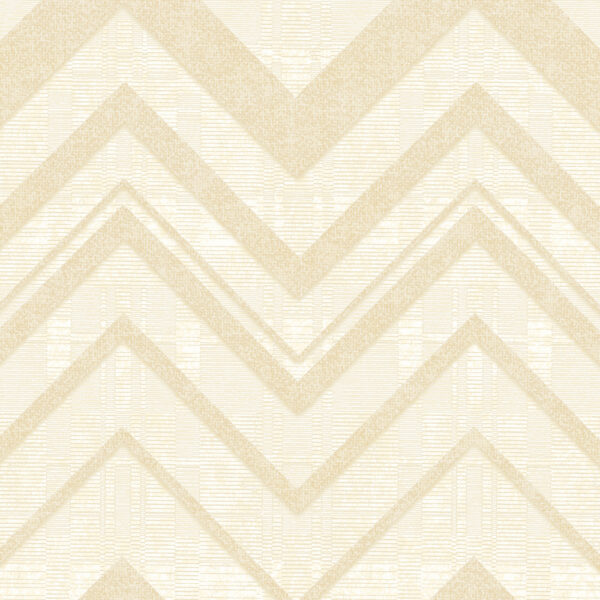 Ivory Zigzag Textured Wallpaper