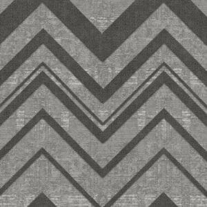 Charcoal Zigzag Bold Wallpaper