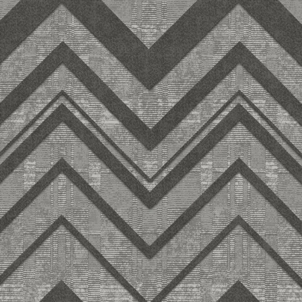 Charcoal Zigzag Bold Wallpaper