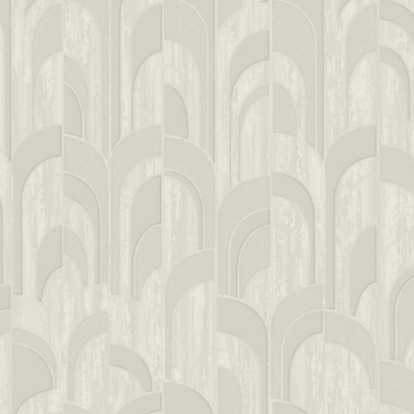 White Modern Arched Wallpaper