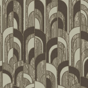 Taupe Arched Wallpaper