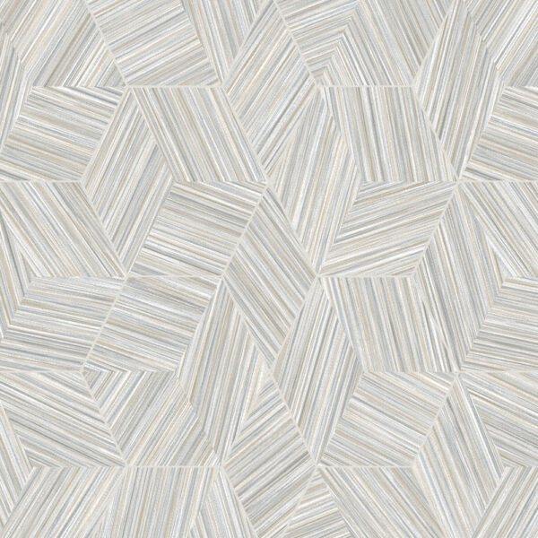 Grey Hexagon Line Pattern Wallpaper