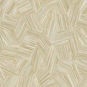 Beige Hexagon Line Pattern Wallpaper