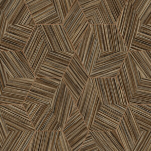 Brown Hexagon Line Pattern Wallpaper