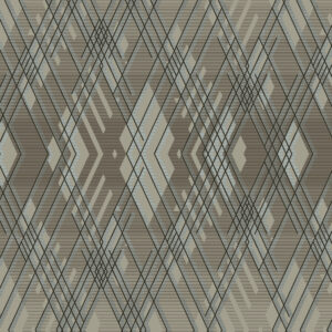 Taupe Diamond Overlap Line Wallpaper