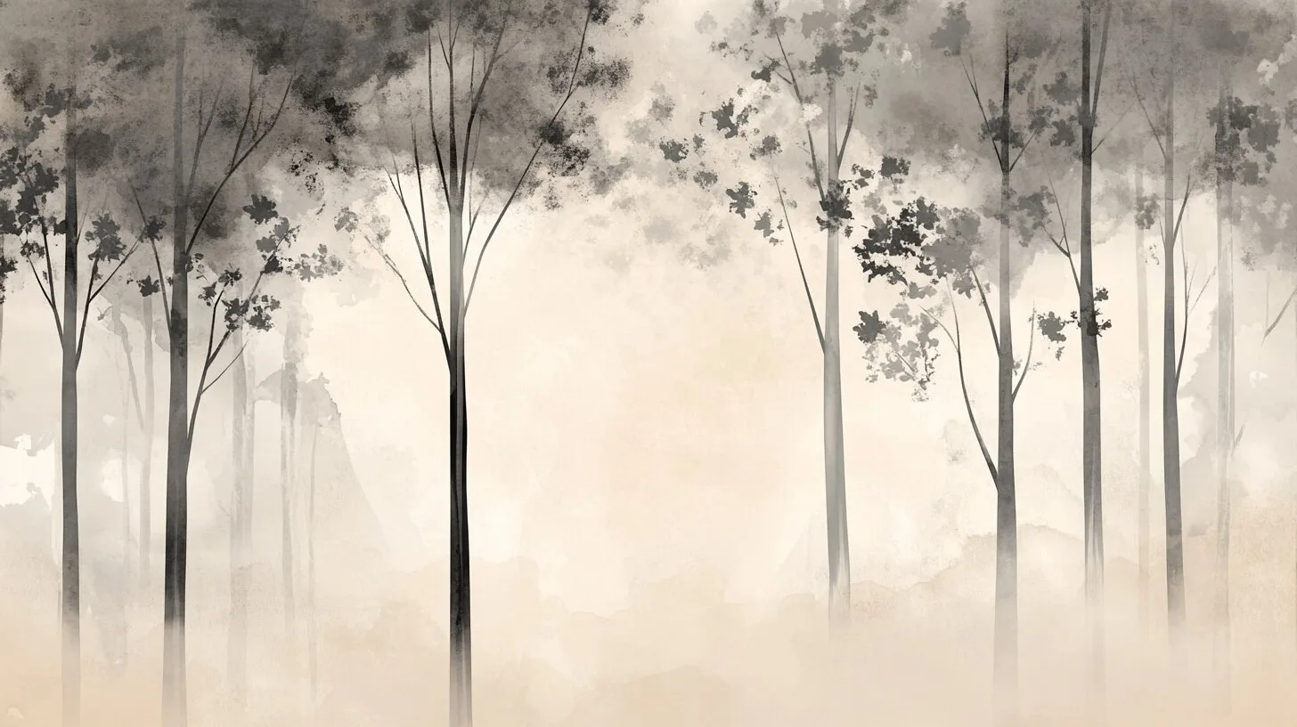 Main product image for Whispers of a Misty Grove Wall Mural