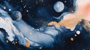 Alternative view of Abstract Cosmic Journey Wall Mural