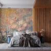 Abstract floral painting featuring soft pinks