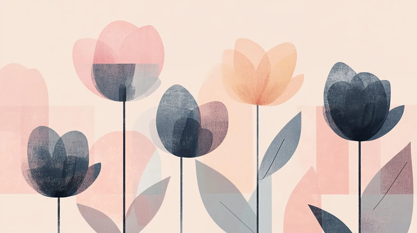 Main product image for Abstract Floral Illustration Wall Mural