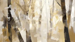 Alternative view of Abstract Forest Scene Wall Mural