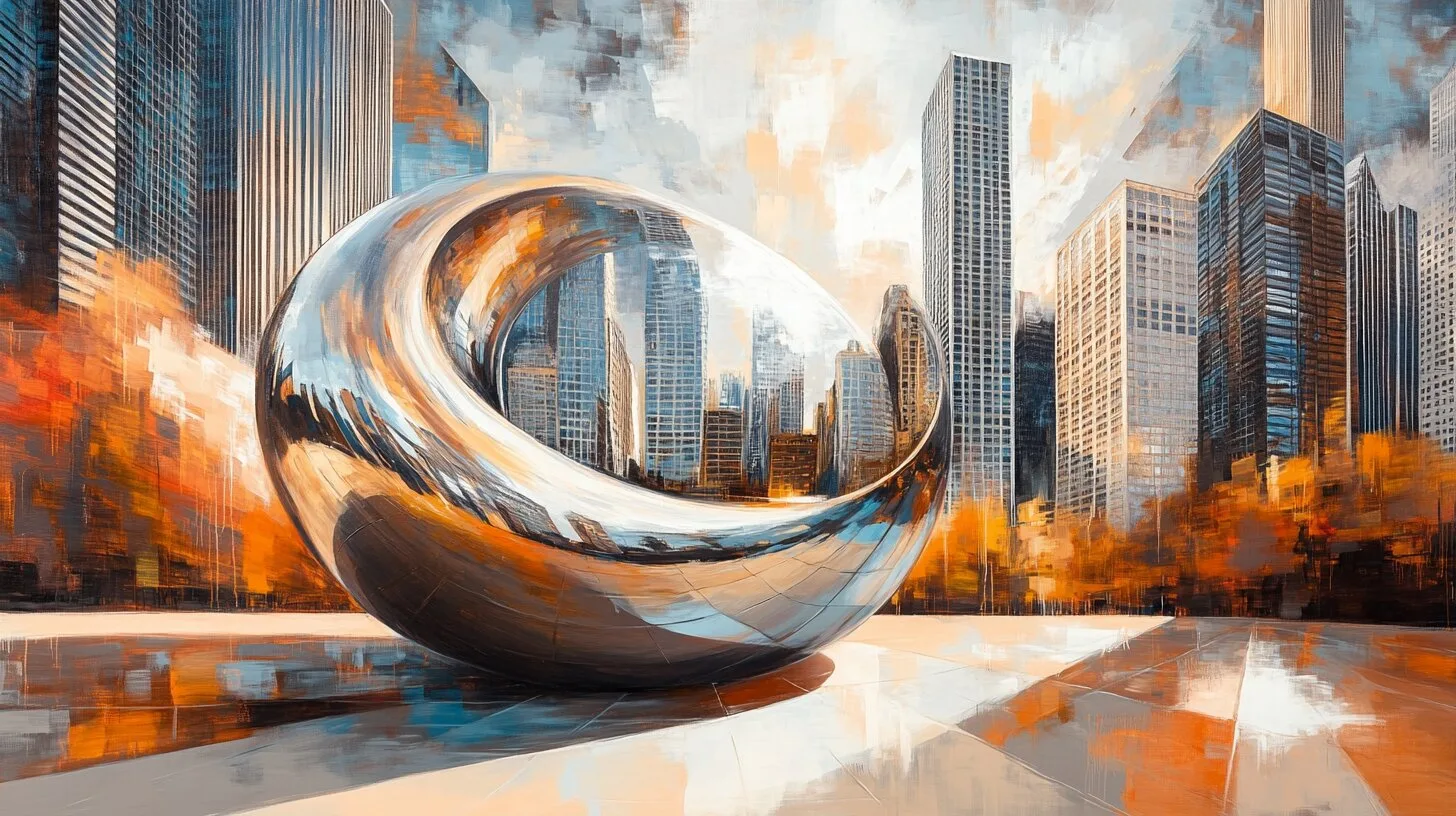 Main product image for Abstract Interpretation of The Bean Wall Mural