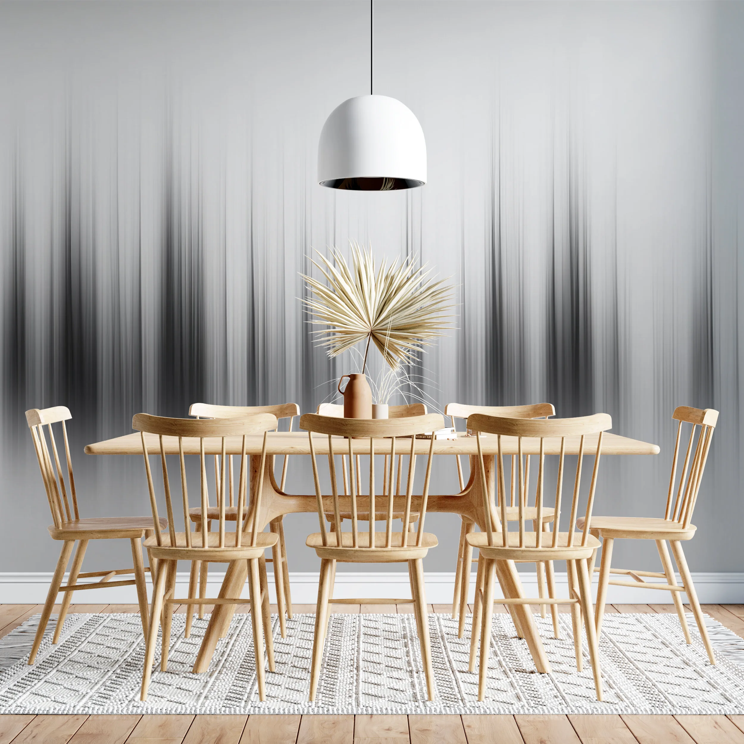 Rendered wallpaper image for Abstract Monochrome Composition Wall Mural