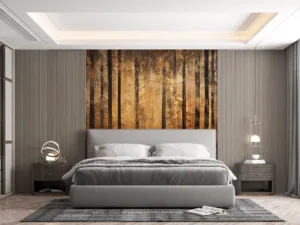 Abstract textured composition with gold|brown|and black shades.