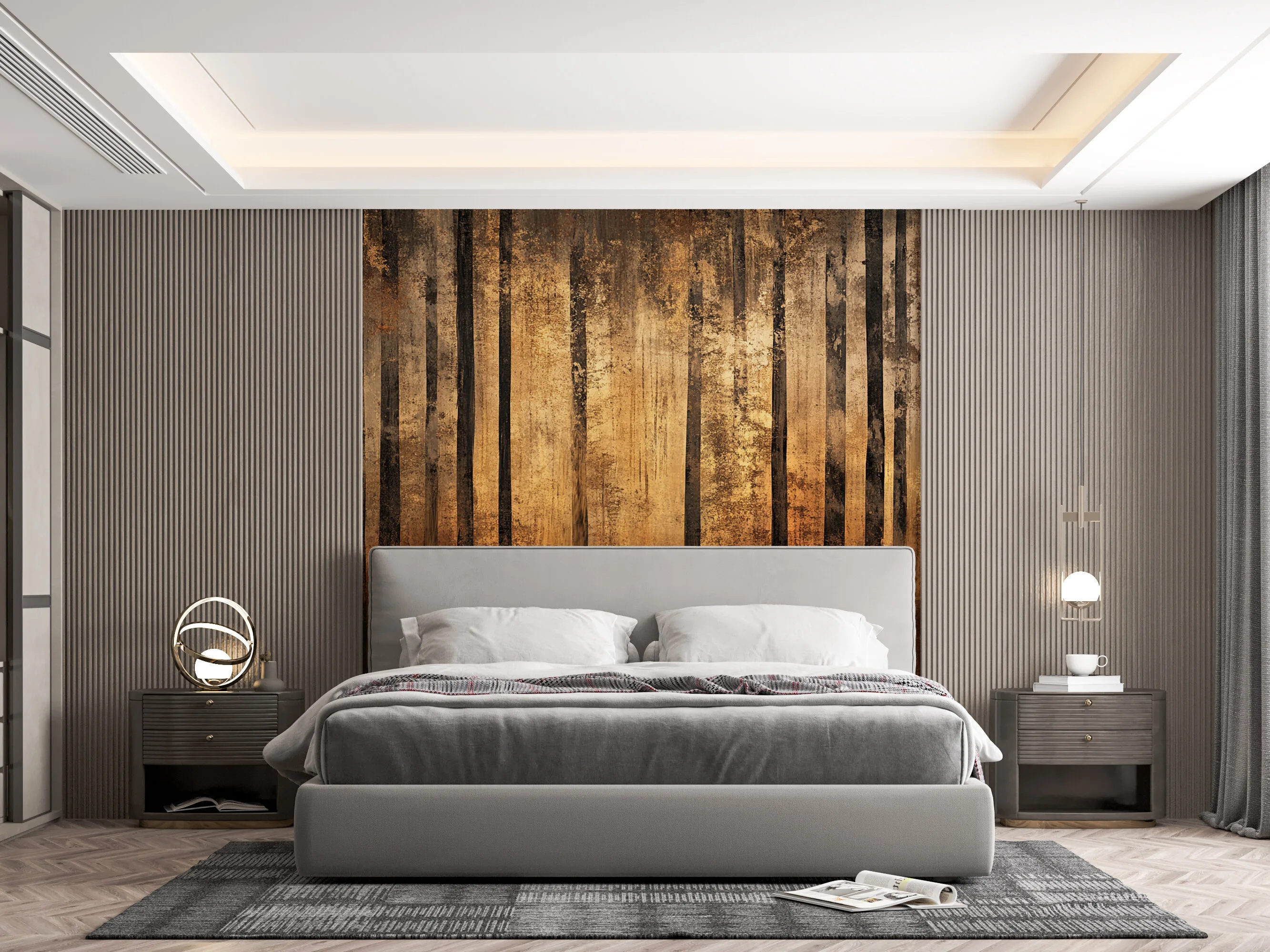 Rendered wallpaper image for Abstract Textured Composition Wall Mural