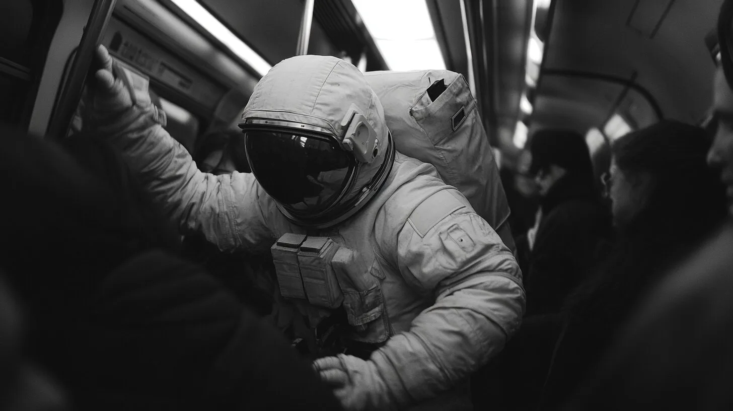 Main product image for Astronaut in the Subway Wall Mural