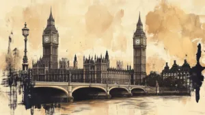 Alternative view of Big Ben Urban Art Wall Mural