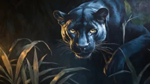 Alternative view of Black Panther Painting Wall Mural