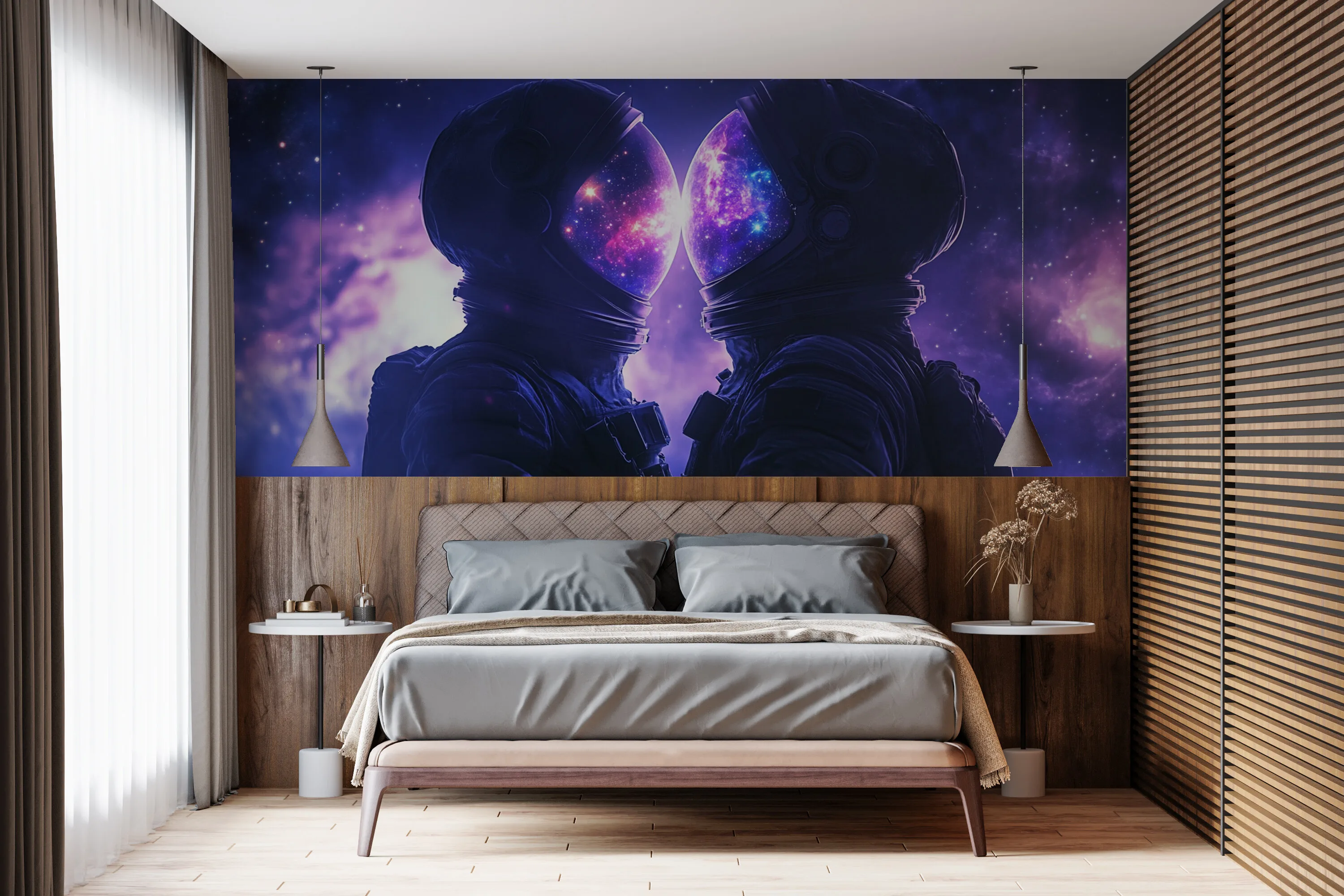 Rendered wallpaper image for Cosmic Connection Wall Mural