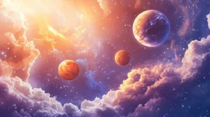 Alternative view of Cosmic Landscape Wall Mural