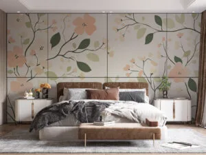 Delicate floral pattern with soft pinks