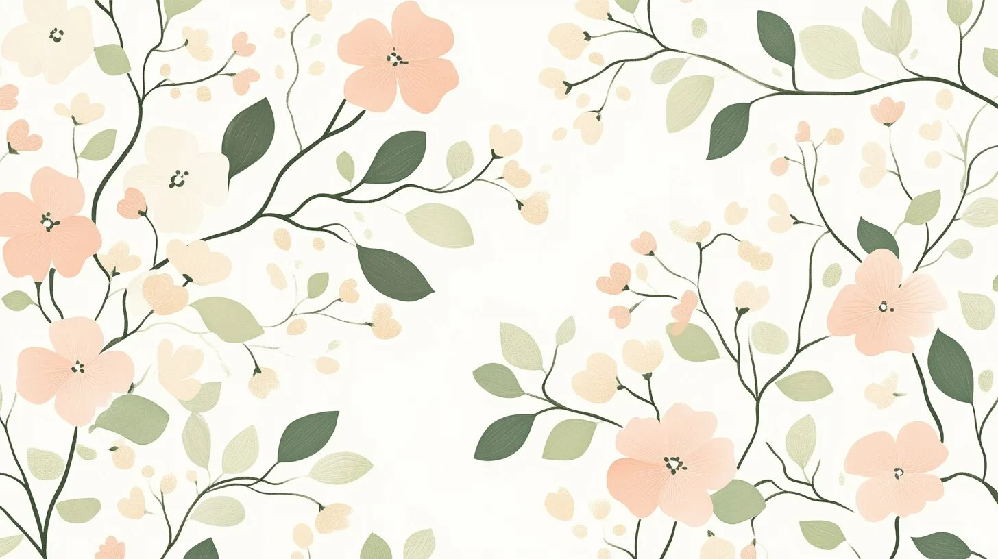 Main product image for Delicate Floral Pattern Design Wall Mural