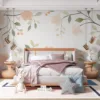 Delicate floral pattern with soft pastel colors||