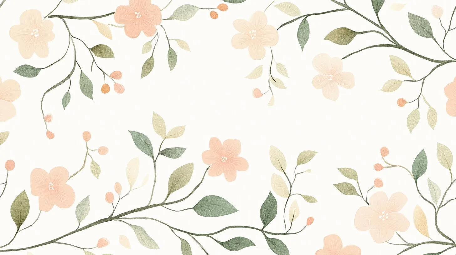 Main product image for Delicate Floral Pattern Wall Mural