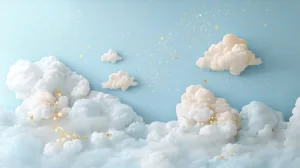 Alternative view of Dreamy Celestial Clouds Wall Mural
