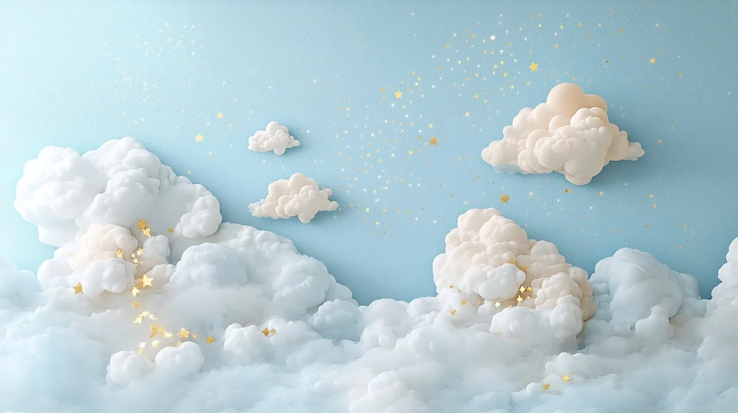 Main product image for Dreamy Celestial Clouds Wall Mural