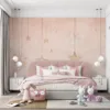 Dreamy pastel background with hanging stars||