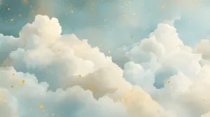 Alternative view of Dreamy Sky Abstract Art Wall Mural