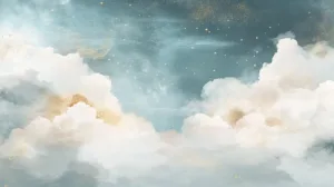 Alternative view of Dreamy Sky Serenity Wall Mural