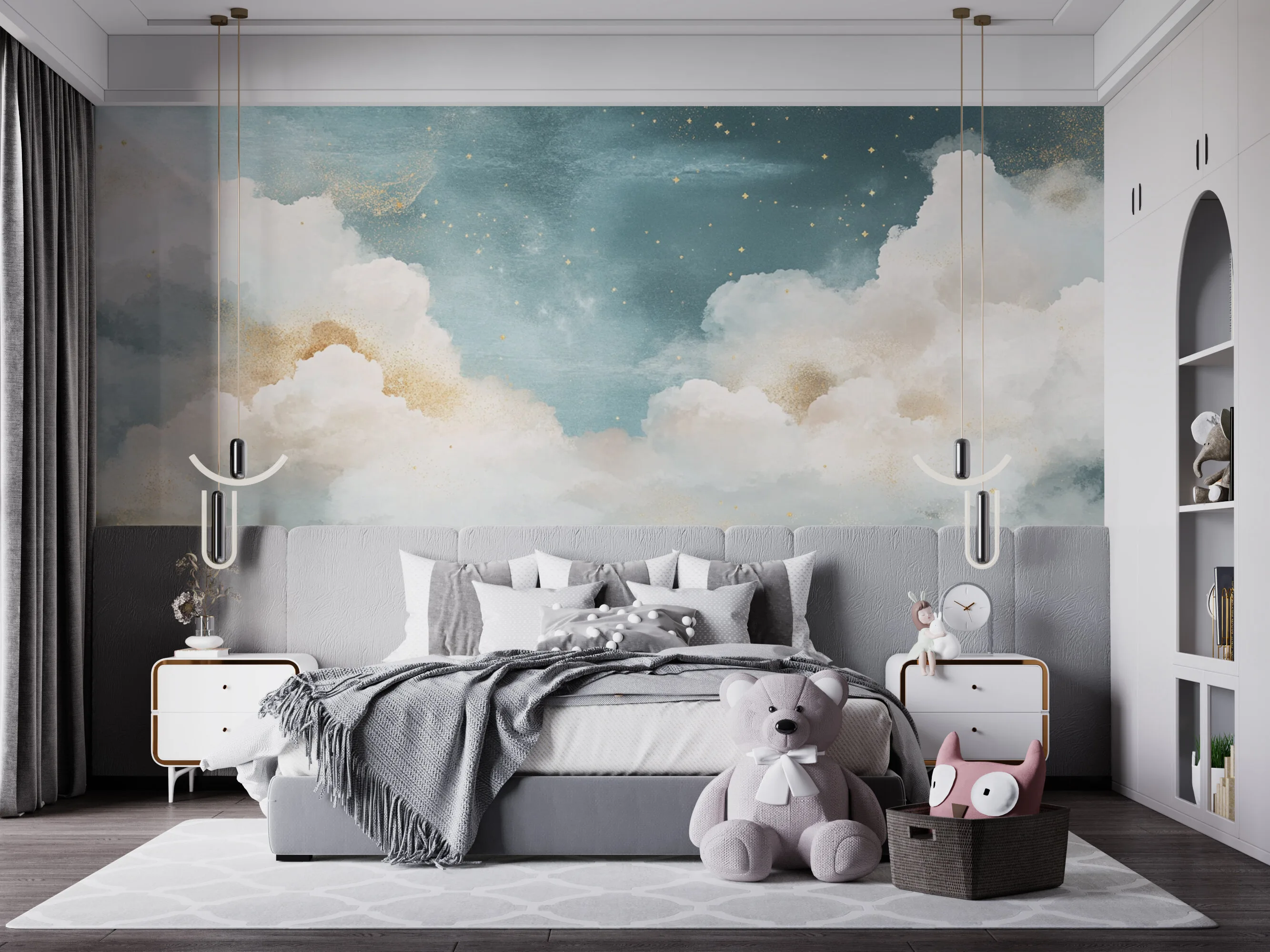 Rendered wallpaper image for Dreamy Sky Serenity Wall Mural