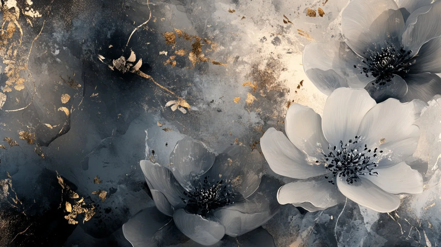 Main product image for Elegant Abstract Floral Composition Wall Mural