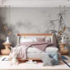 Minimalist bamboo composition in shades of gray and black||