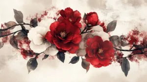 Alternative view of Tranquil Blossom Symphony Wall Mural