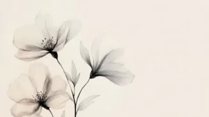Alternative view of Elegant Floral Art Wall Mural