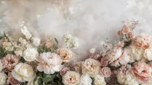 Alternative view of Elegant Floral Composition Wall Mural