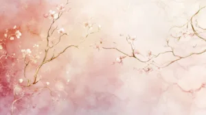 Alternative view of Serenity in Blossom Artistry Wall Mural