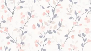 Alternative view of Elegant Floral Pattern Wall Mural