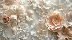 Alternative view of Elegant Floral Wall Art Arrangement Wall Mural