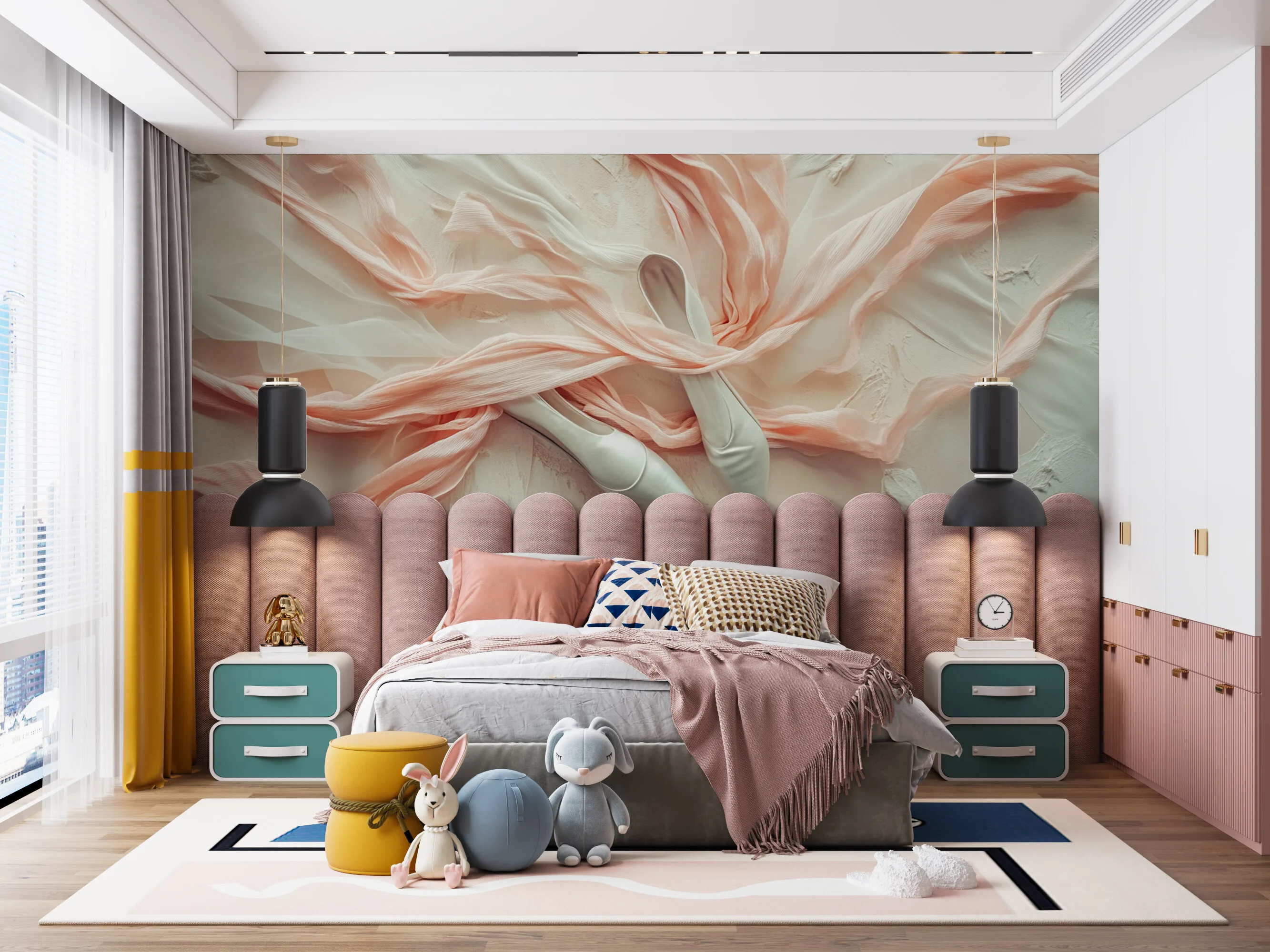 Rendered wallpaper image for Elegant Pointed-Toe Shoes Wall Mural