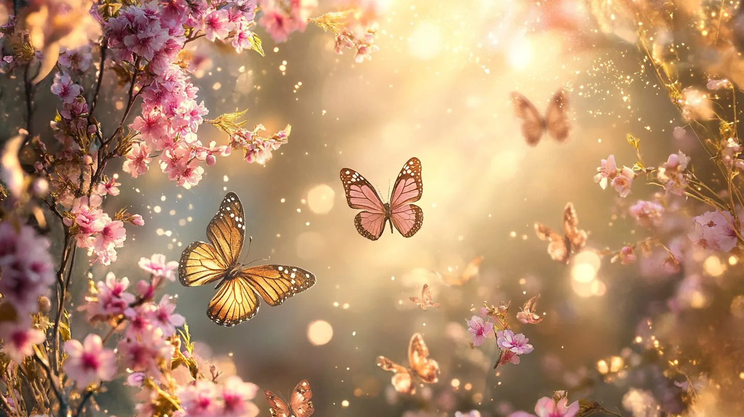 Main product image for Enchanted Butterfly Garden Wall Mural
