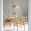 Abstract representation of flowing lines in shades of white and beige