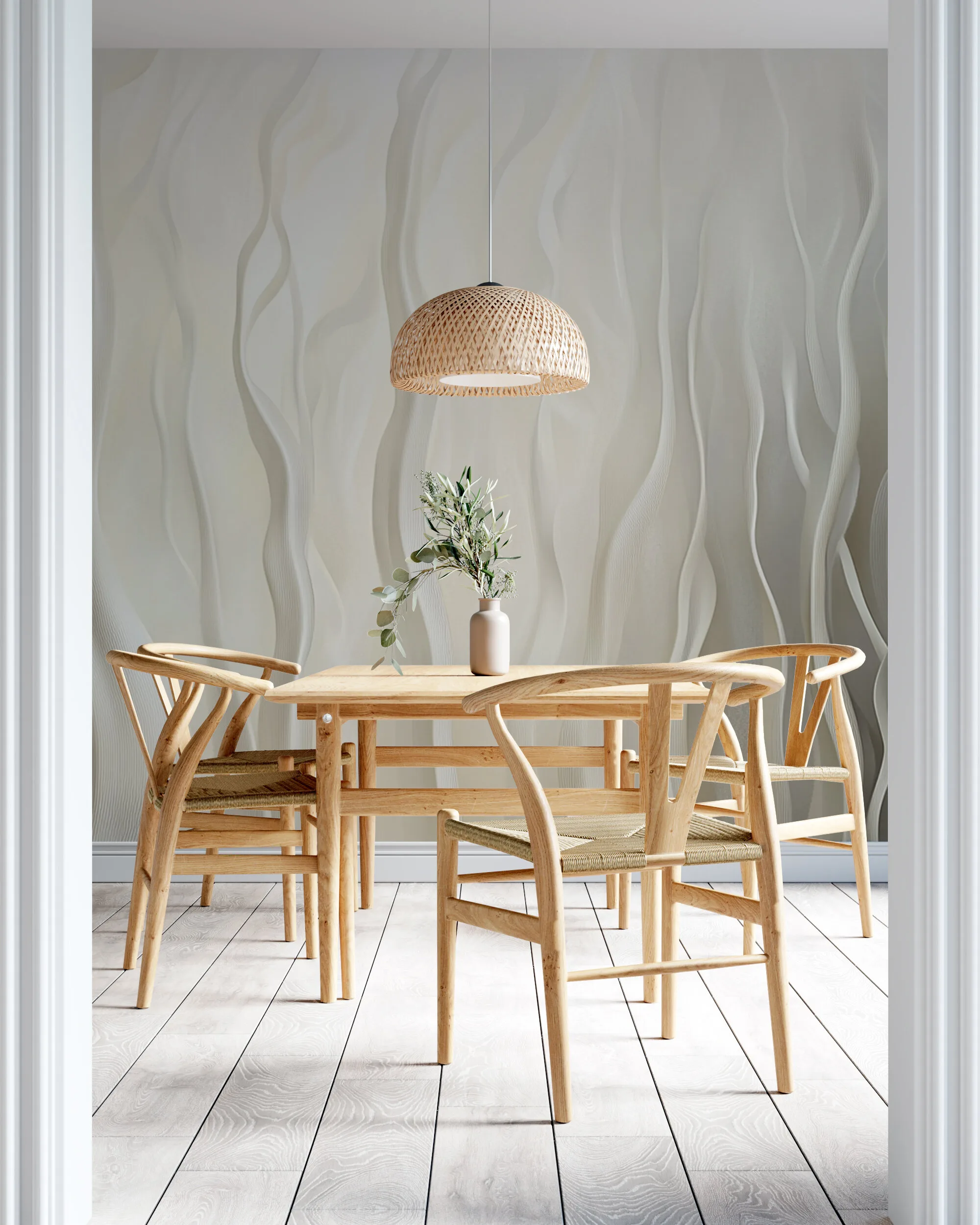 Rendered wallpaper image for Ethereal Flow Abstract Art Wall Mural