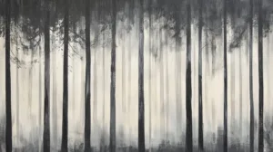 Alternative view of Ethereal Forest Scene Wall Mural