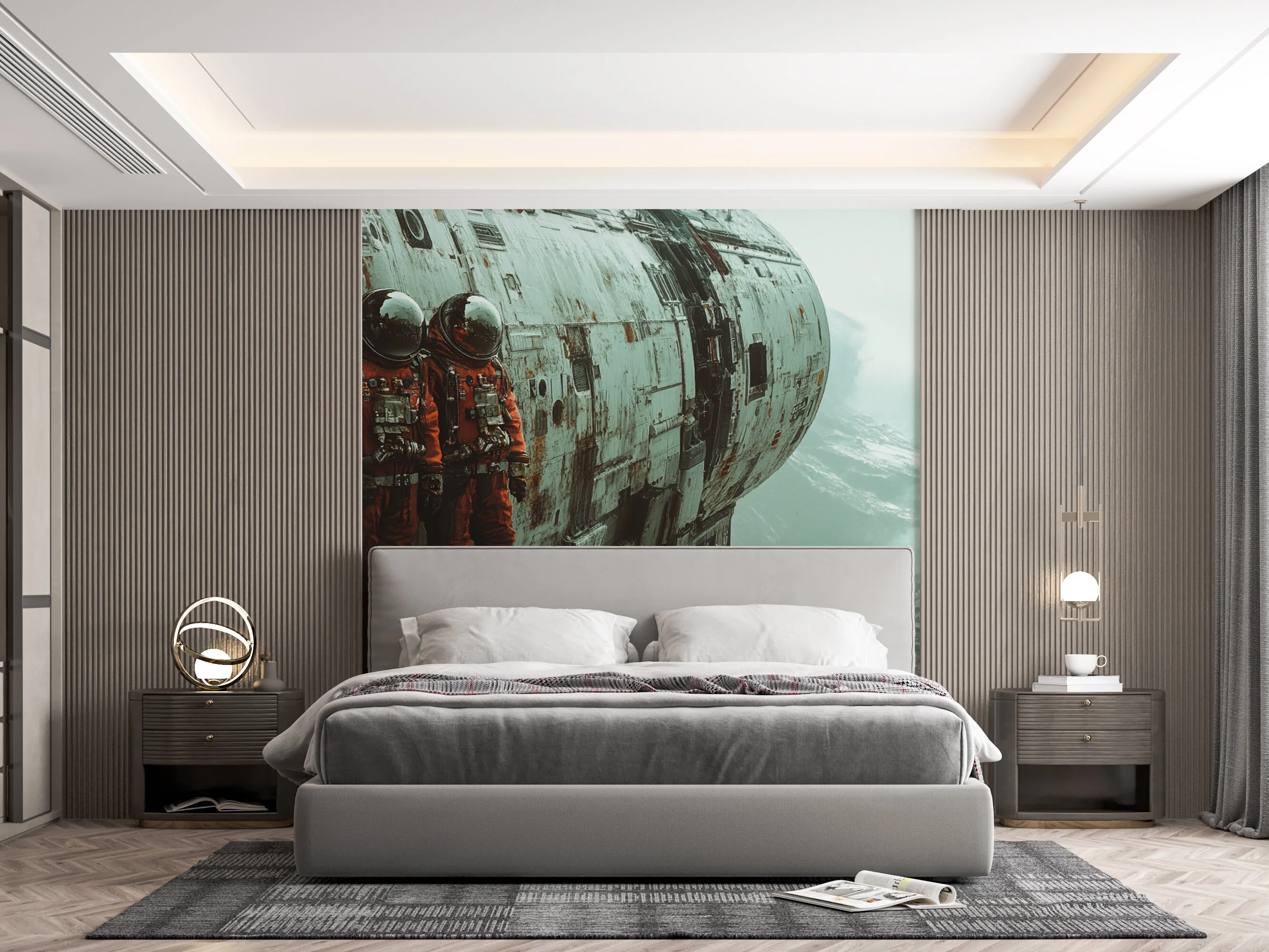 Rendered wallpaper image for Exploration in Space Wall Mural