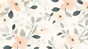 Alternative view of Floral Dreamscape Pattern Wall Mural