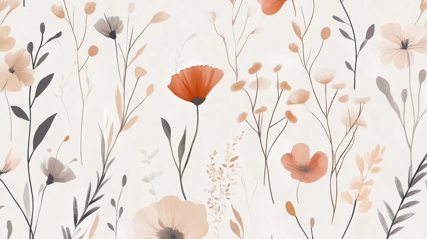 Main product image for Floral Serenity Design Wall Mural