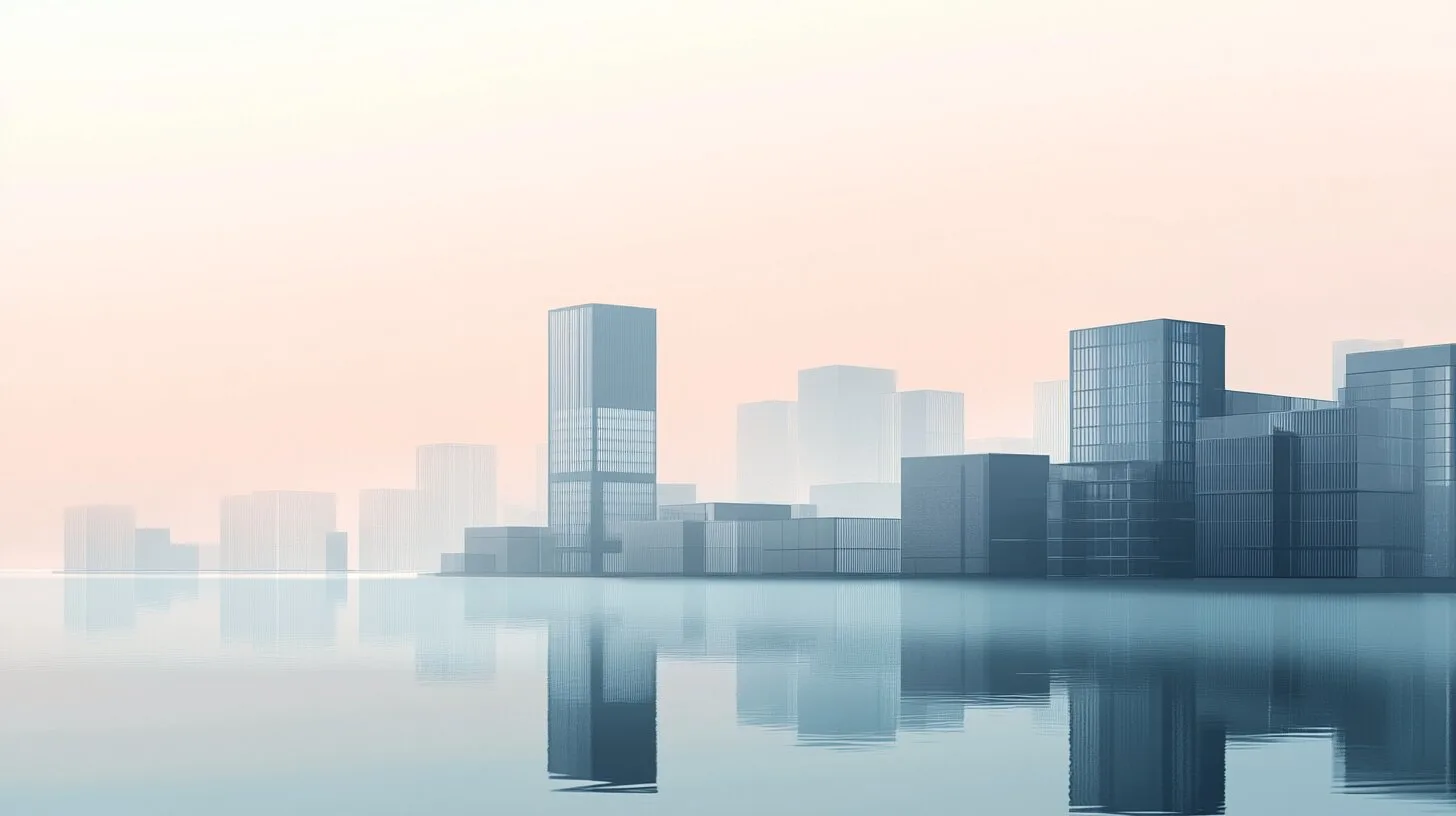 Main product image for Minimalist Cityscape Wall Mural